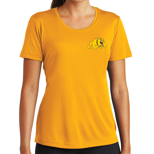  Womens Gold Performance Short Sleeve Tee - Primary Mark