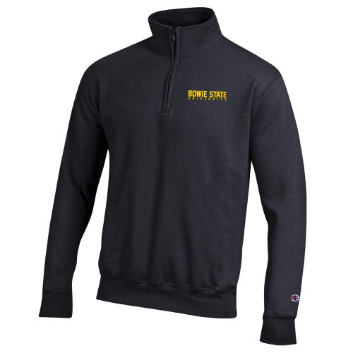  Champion Black Fleece 1/4 Zip - Bowie State University Stacked