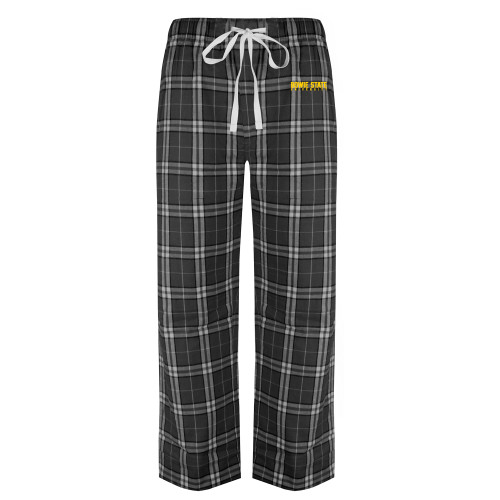 Black/Grey Flannel Pajama Pant - Bowie State University Stacked