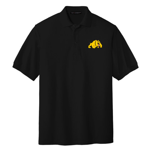  Black Silk Touch Polo - Primary Mark