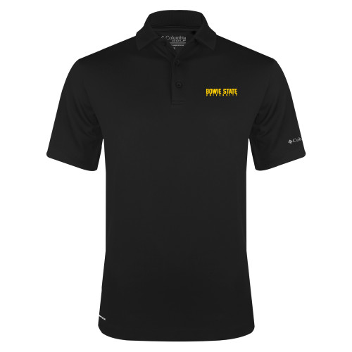 Columbia Black Omni Wick Drive Polo - Bowie State University Stacked