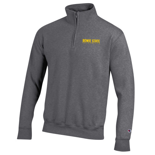  Champion Granite Heather Fleece 1/4 Zip - Bowie State University Stacked