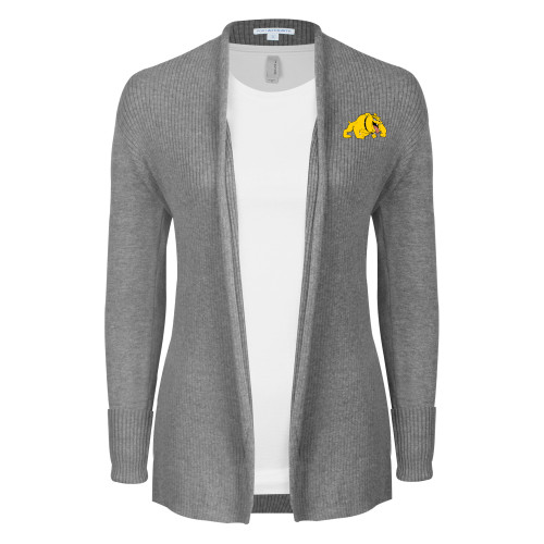 VOID Bowie State Womens Heather Grey Open Front Cardigan Sweater