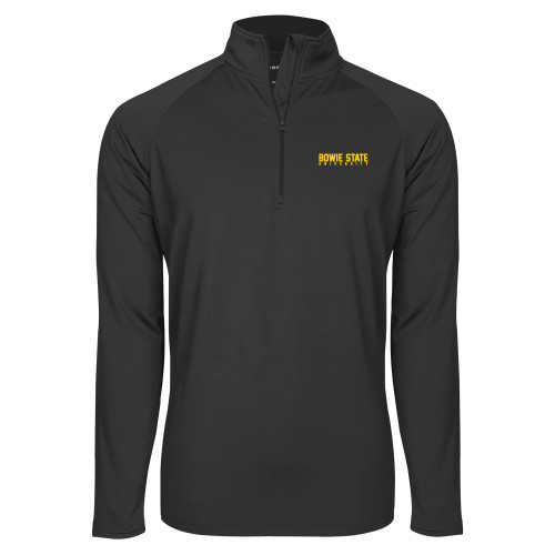  Sport Tek Charcoal Sport Wick Stretch 1/2 Zip Pullover - Bowie State University Stacked