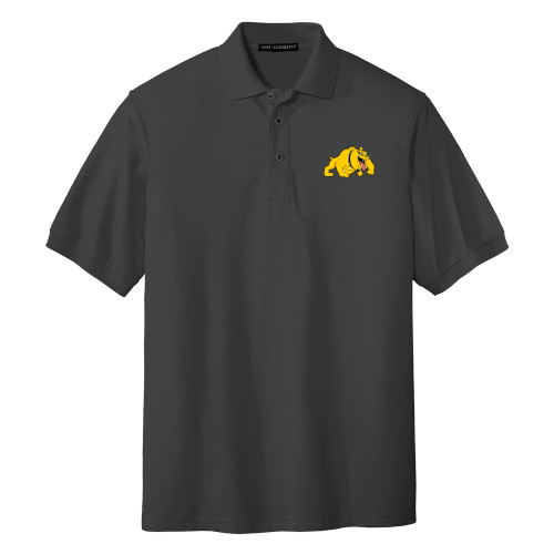  Charcoal Silk Touch Polo - Primary Mark