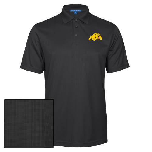  Charcoal Performance Fine Jacquard Polo - Primary Mark