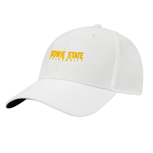  Callaway Performance White Front Crest Hat - Bowie State University Stacked