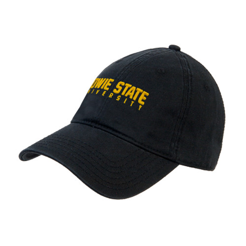  Black Unstructured Adjustable Low Profile Hat - Bowie State University Arched