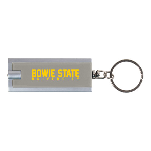  Turbo Silver Flashlight Key Holder - Bowie State University Stacked