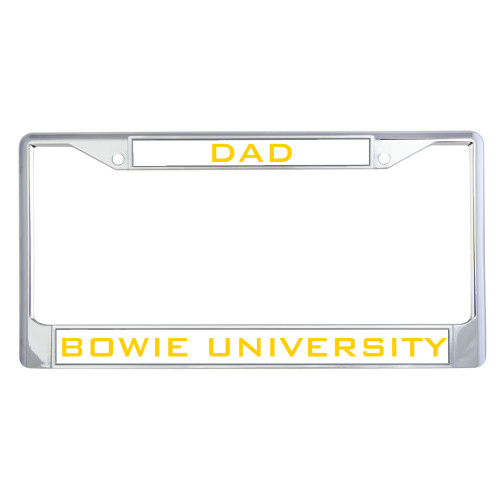  Dad Metal License Plate Frame in Chrome - Dad