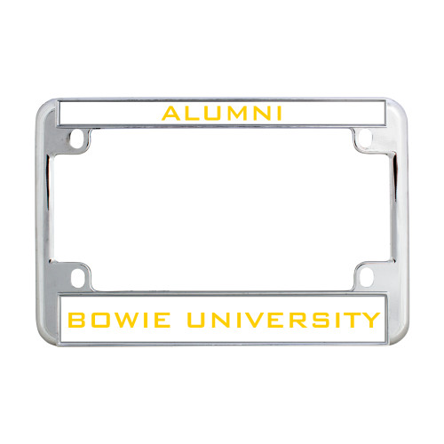  Metal Motorcycle License Plate Frame in Chrome - Alumni
