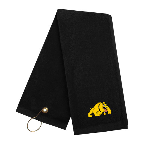  Black Golf Towel - Primary Mark