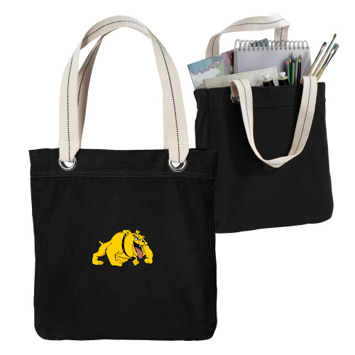  Allie Black Canvas Tote - Primary Mark