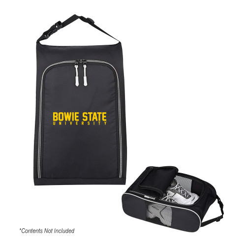  Crosstown Side Mesh Black Shoe Bag - Bowie State University Stacked