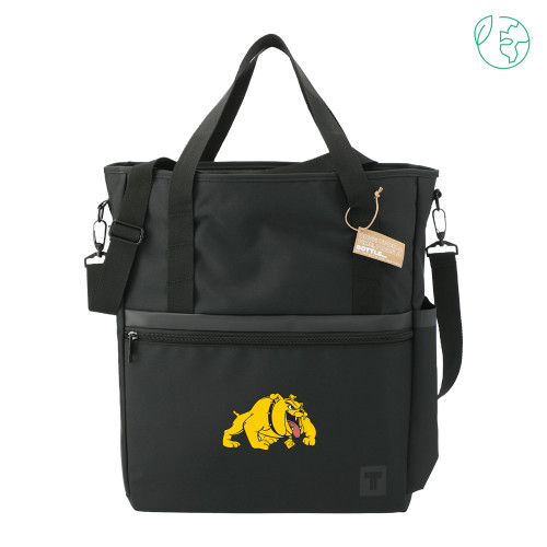  Tranzip Black Recycled Computer Tote - Primary Mark