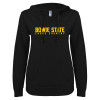 Thumbnail image for  ENZA Womens Black V Notch Raw Edge Fleece Hoodie