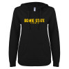 Thumbnail image for  ENZA Womens Black V Notch Raw Edge Fleece Hoodie