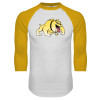Thumbnail image for  White/Gold Raglan Baseball T Shirt