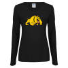 Thumbnail image for  Womens Black Long Sleeve V Neck Tee 