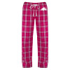 Thumbnail image for  Womens Dark Fuchsia/White Flannel Pajama Pant