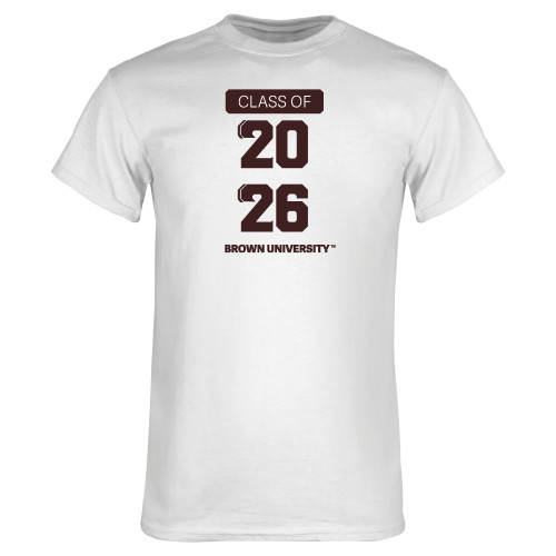  White T Shirt - Class of 2026 Brown University