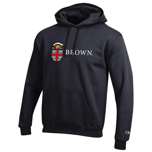 Champion Black Fleece Hoodie - Institutional Logo Horizontal