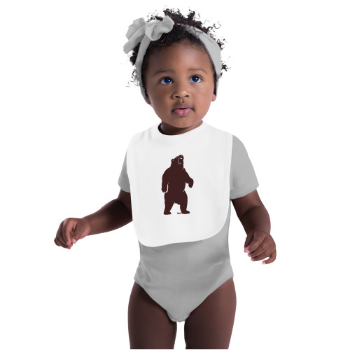  White Baby Bib - Bear