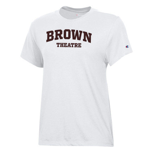  Champion Womens  White Core Short Sleeve Tee - Brown University Theatre
