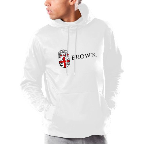  Under Armour White Armour Fleece Hoodie - Flat University Crest