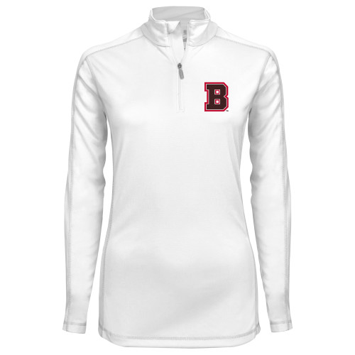  Syntrel Womens White Interlock 1/4 Zip - B