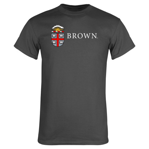  Charcoal T Shirt - Flat University Crest