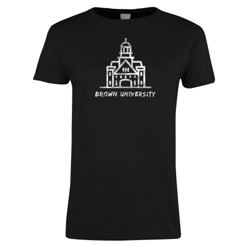  Womens Black Short Sleeve Tee - Campus Brown Dist.