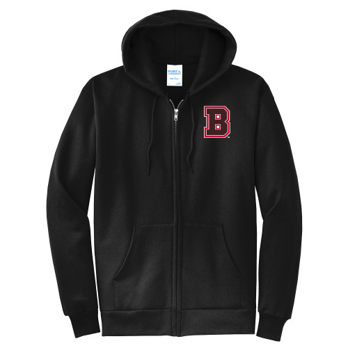  Extended Black Fleece Full Zip Hoodie - B