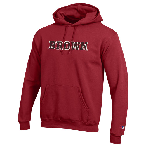  Champion Cardinal Fleece Hoodie - Brown Wordmark