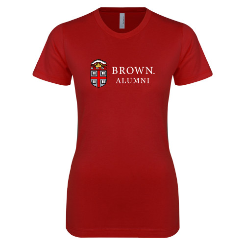  Next Level Womens Cardinal Boyfriend Tee - Brown Alumni