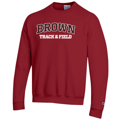  Champion Cardinal Fleece Crew - Arched Brown Track and Field