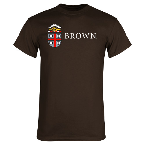  Brown T Shirt - Flat University Crest
