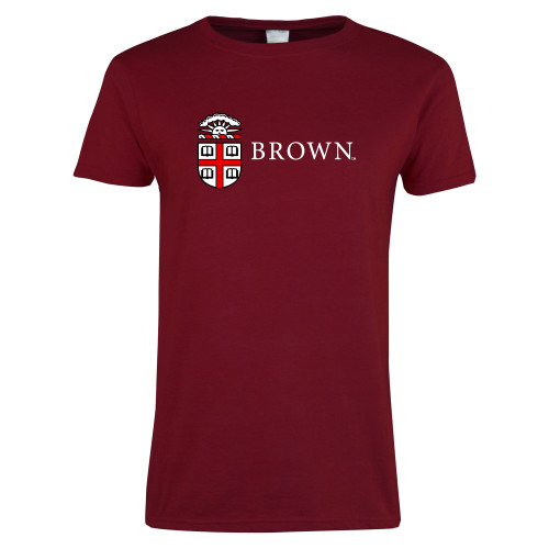  Next Level Womens Cardinal Short Sleeve Tee - Flat University Crest