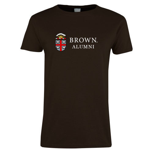  Womens Short Sleeve Brown Tee - Alumni Institutional