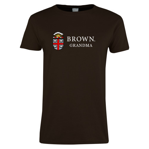  Womens Short Sleeve Brown Tee - Brown Grandma