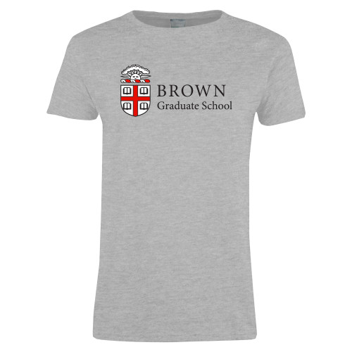  Womens Grey Short Sleeve Tee - Brown - Graduate School