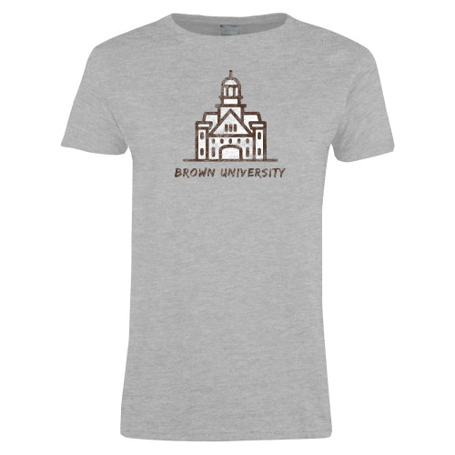  Womens Grey Short Sleeve Tee - Campus Brown Dist.
