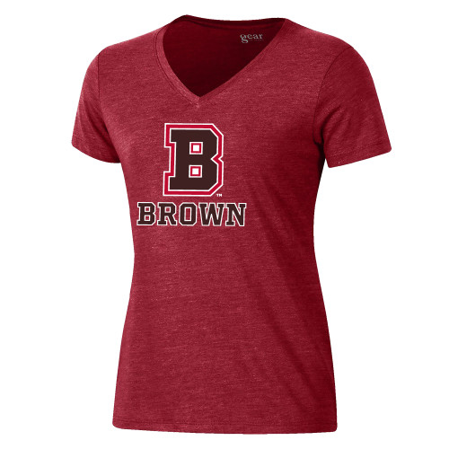  Gear Womens Cardinal Triblend VNeck Tee - B Brown