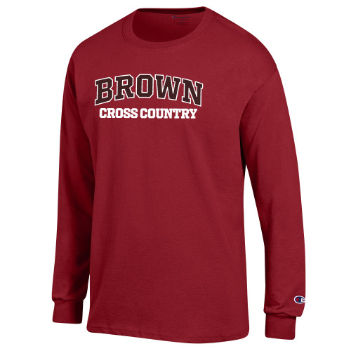  Champion Cardinal Long Sleeve T Shirt - Arched Brown Cross Country