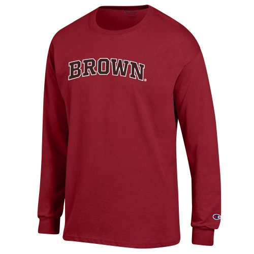  Champion Cardinal Long Sleeve T Shirt - Brown Arched