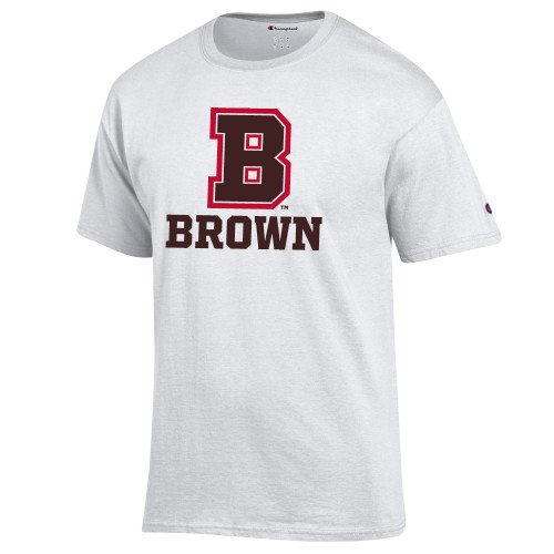  Champion White T Shirt - B Brown