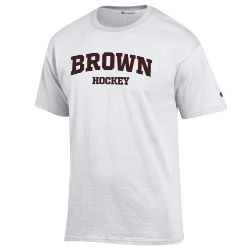  Champion White T Shirt - Arched Brown Hockey