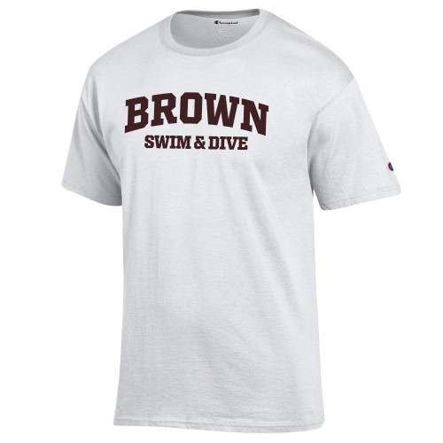  Champion White T Shirt - Arched Brown Swim and Dive