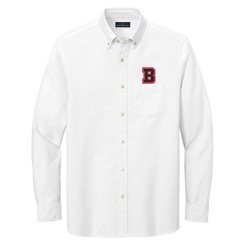  Brooks Brothers Mens White Casual Oxford Cloth Shirt - B