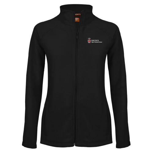  Womens Black Fleece Full Zip Jacket - Brown - Alpert Medical School
